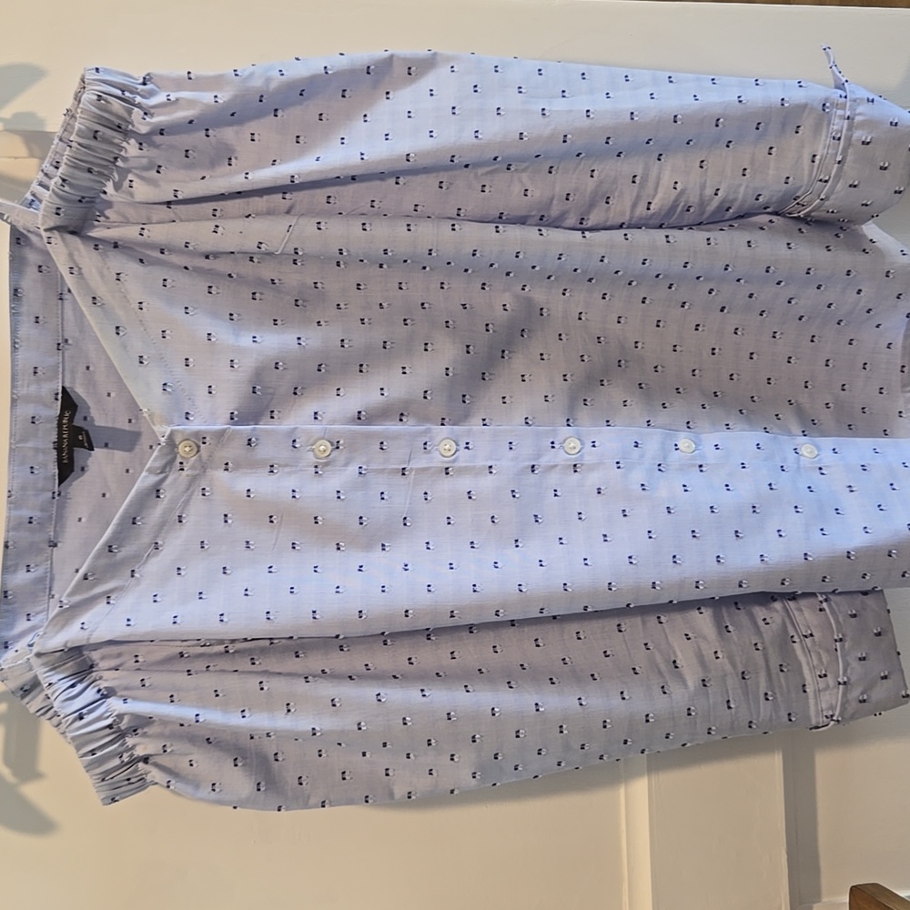 Banana Republic Light Blue Off-Shoulder Shirt